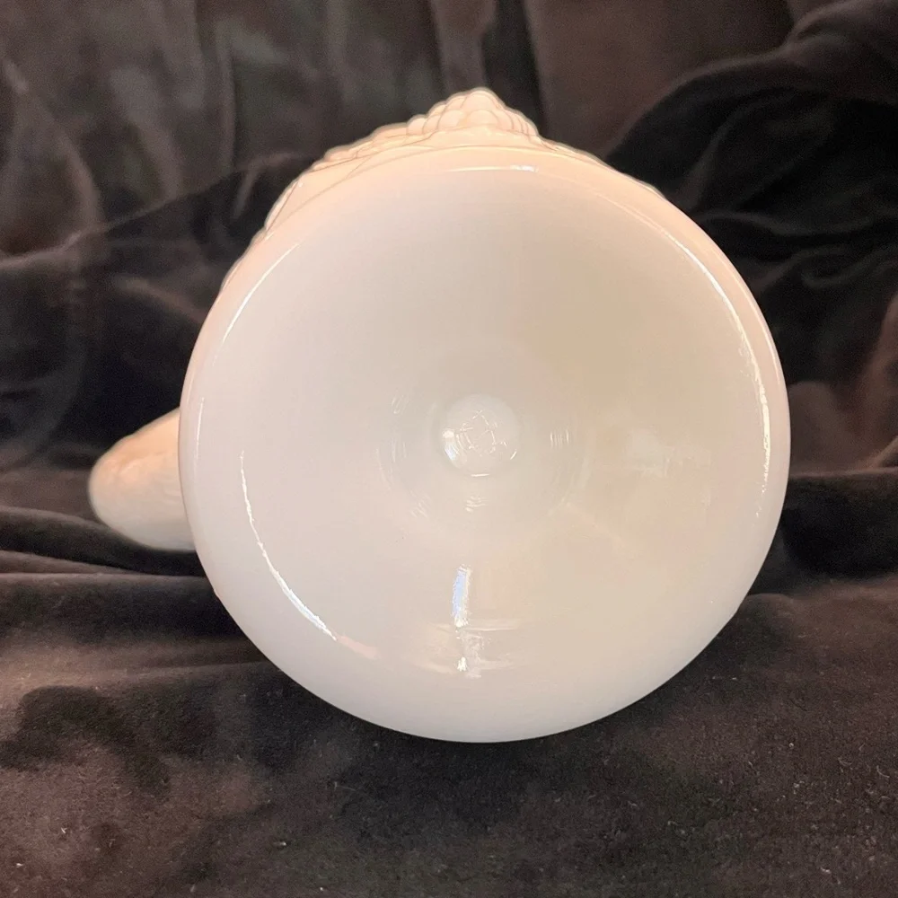 Westmoreland Milk Glass Paneled Grape Footed Pitcher Vintage MCM Water Vase